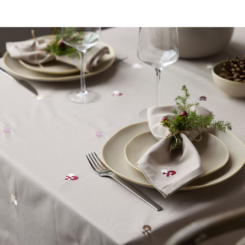 Christmas Hearts Embroidery Christmas tablecloth