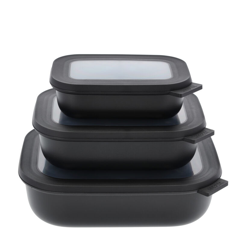 Cirqula låg Rekt. skålset m lock 3 st