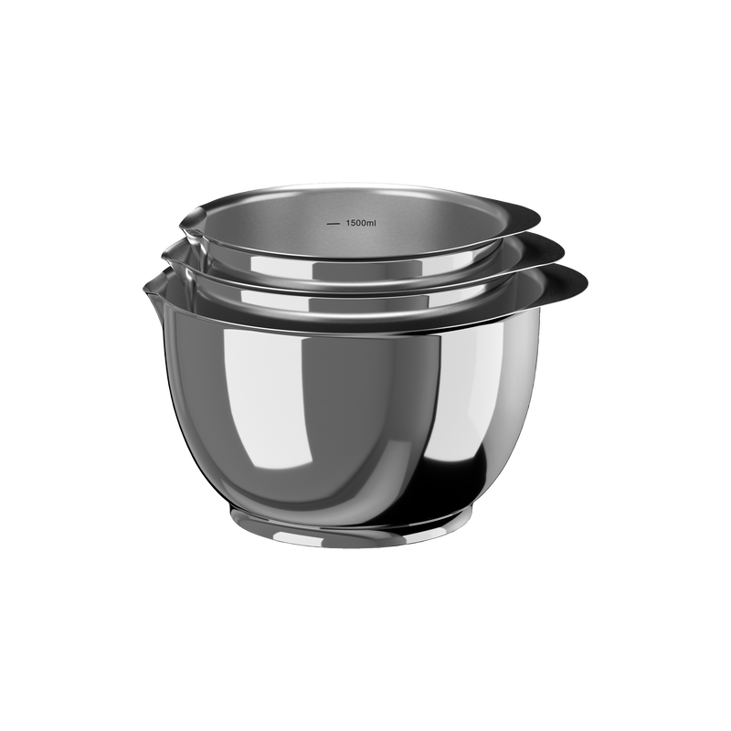Steel Mixing bowl set 3 parts 3 pcs