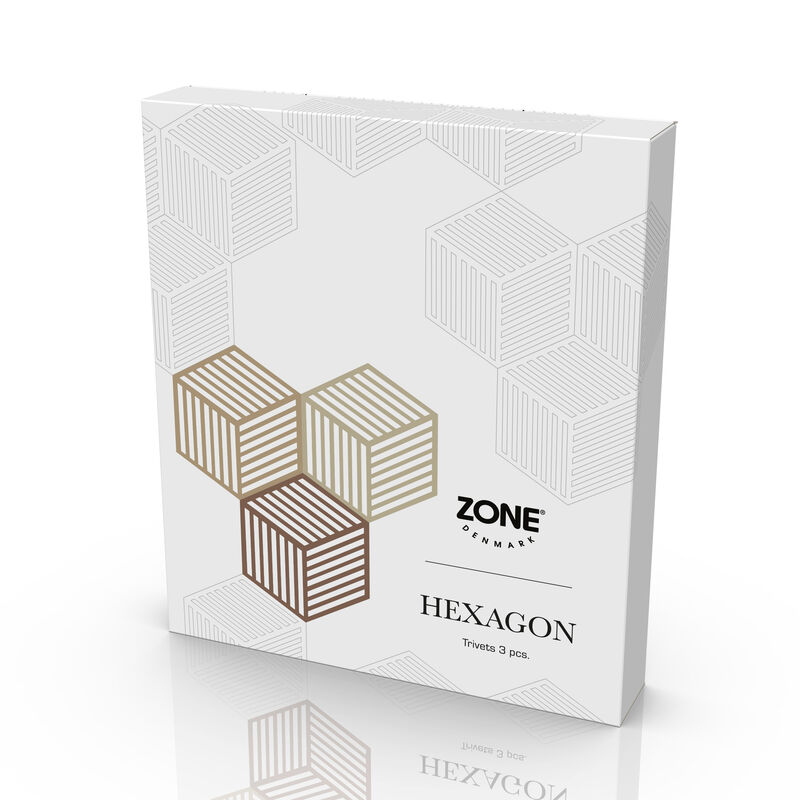 Hexagon Dessous-de-plat 3 pces