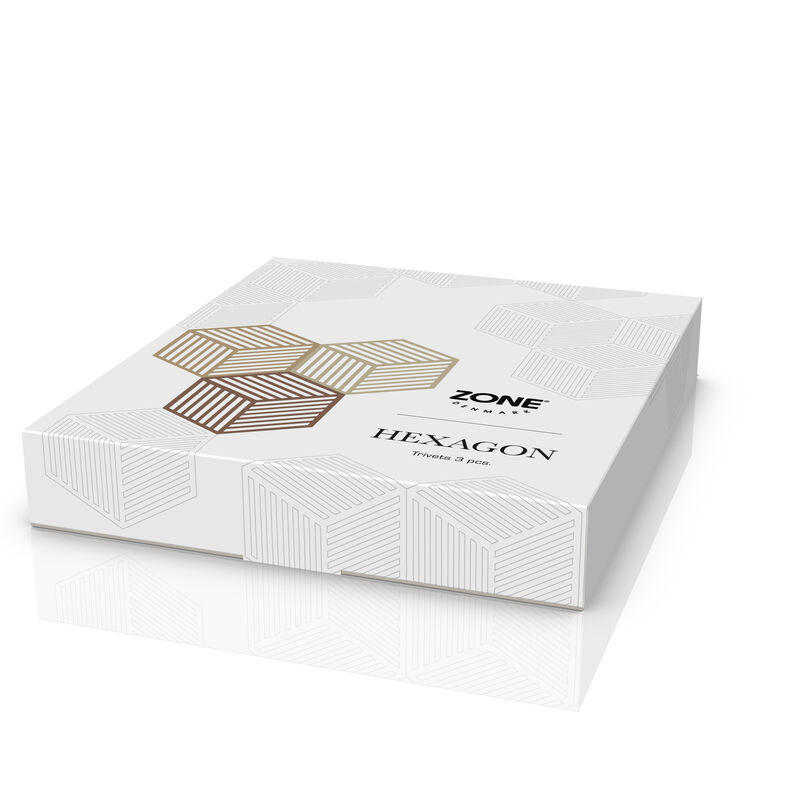 Hexagon Dessous-de-plat 3 pces