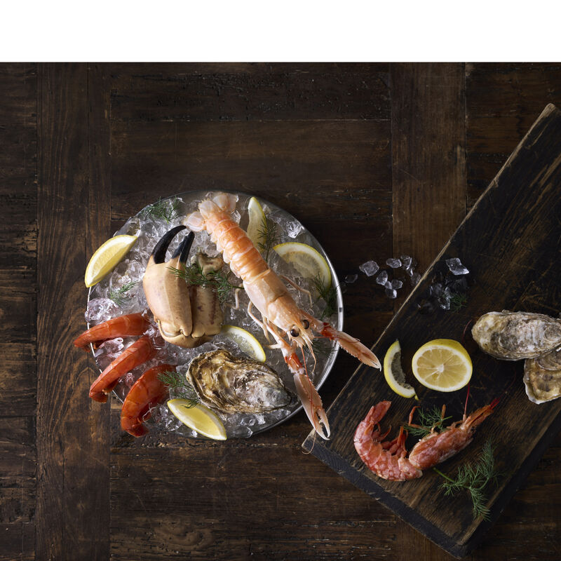 Seafood tiered platter 3 parts