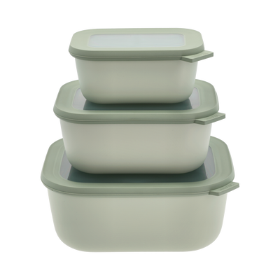 Cirqula høj Rekt. skålesæt m.låg 3 stk. Cirqula høj Rekt. skålesæt m.låg 3 stk.