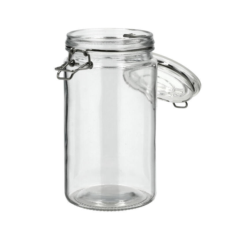 Preserving jar with clip top