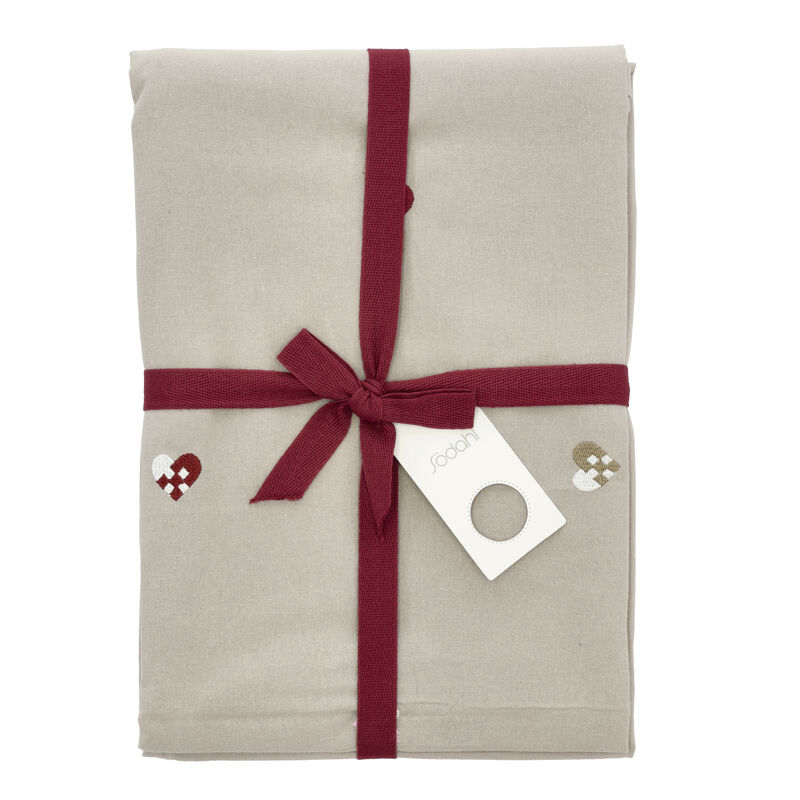 Christmas Hearts Embroidery Christmas tablecloth