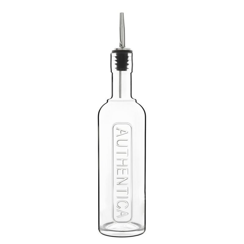 Authentica Flaska med st&aring;l-serveringsprop