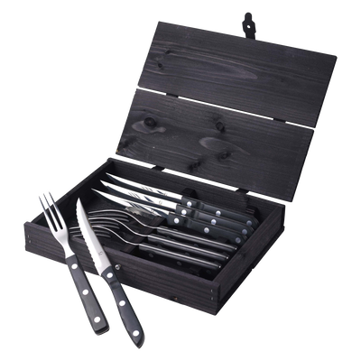 Old Farmer Black Steak cutlery 8 parts