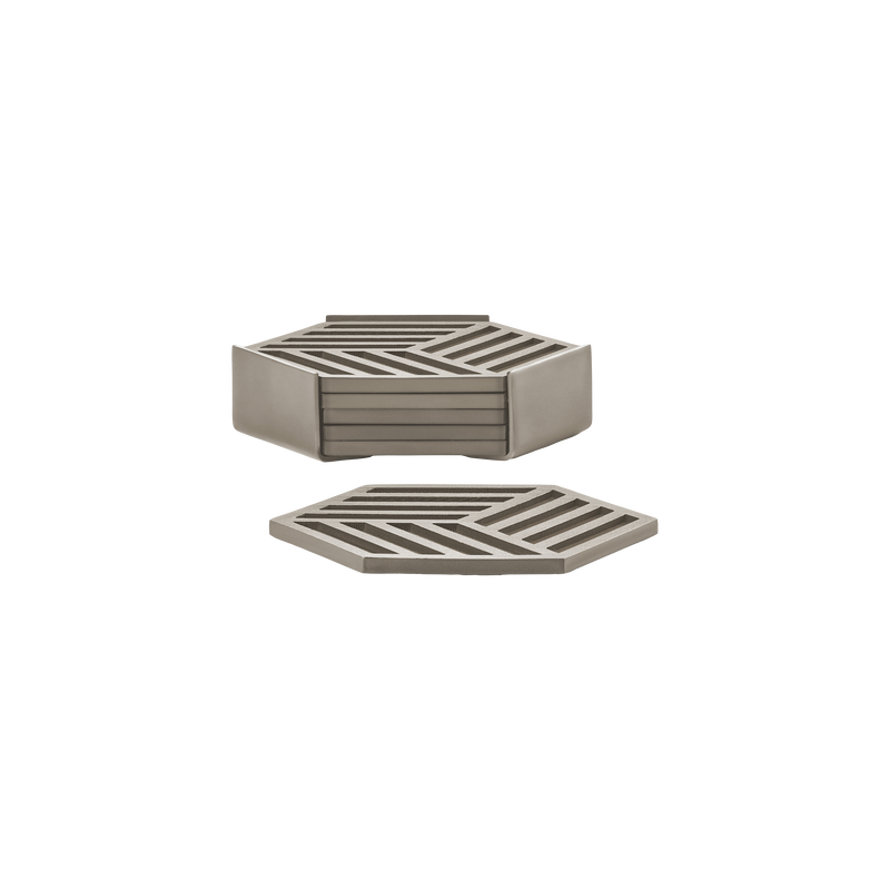 Hexagon Glasbrikker 6 stk.