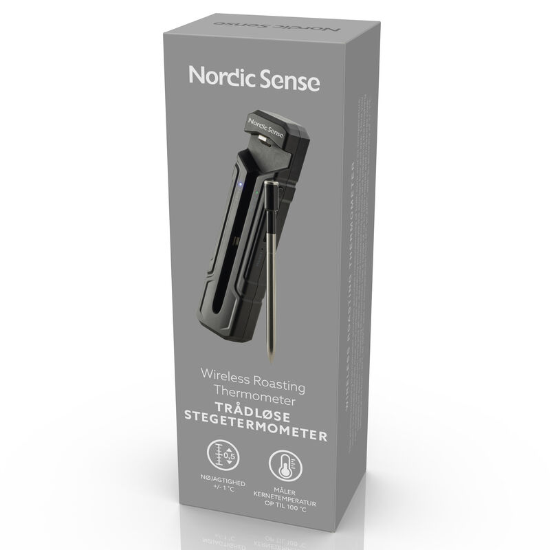 Tr&aring;dl&oslash;st steketermometer