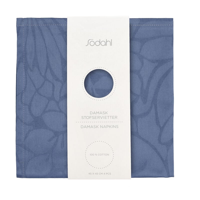 Abstract leaves Damask Stoffservietten 4 Stck.