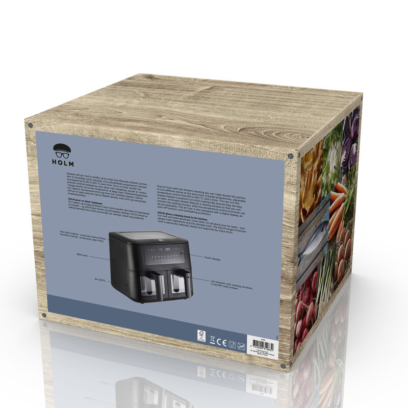 Dubbel airfryer 2800 watt Dubbel airfryer 2800 watt