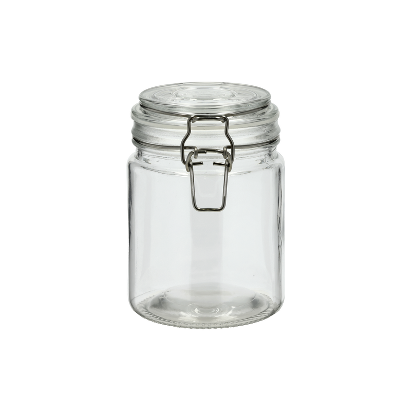 Preserving jar with clip top