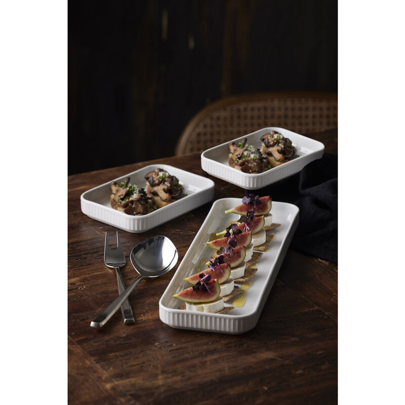 Plissé Fad rektangulært