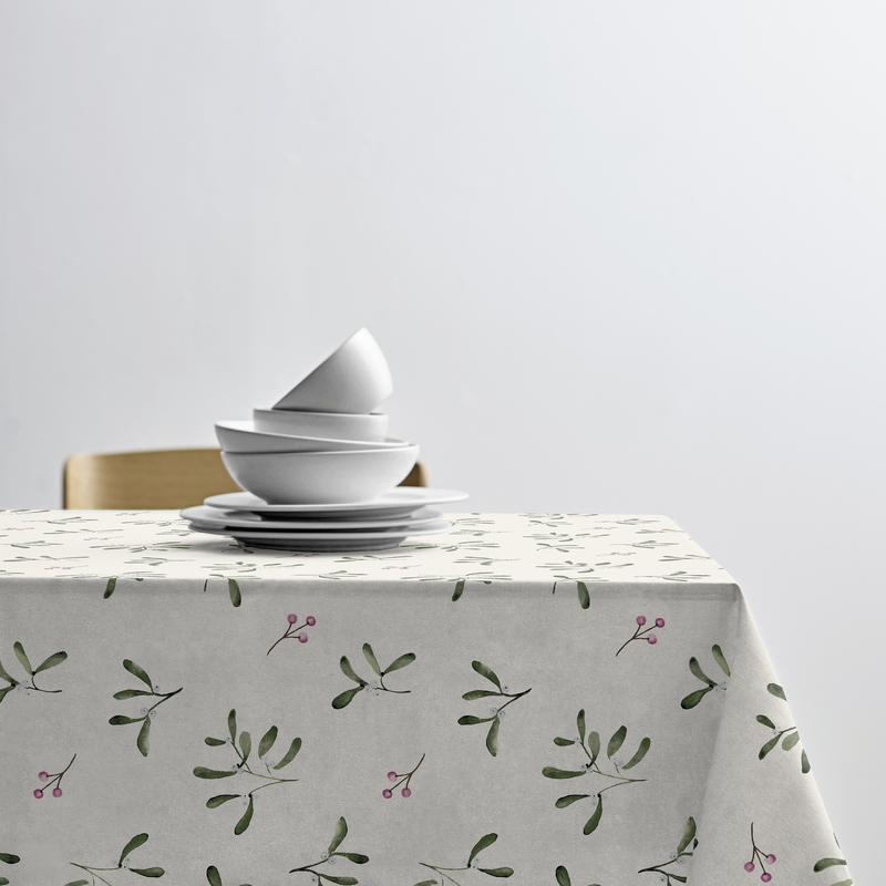 Mistletoe Christmas tablecloth