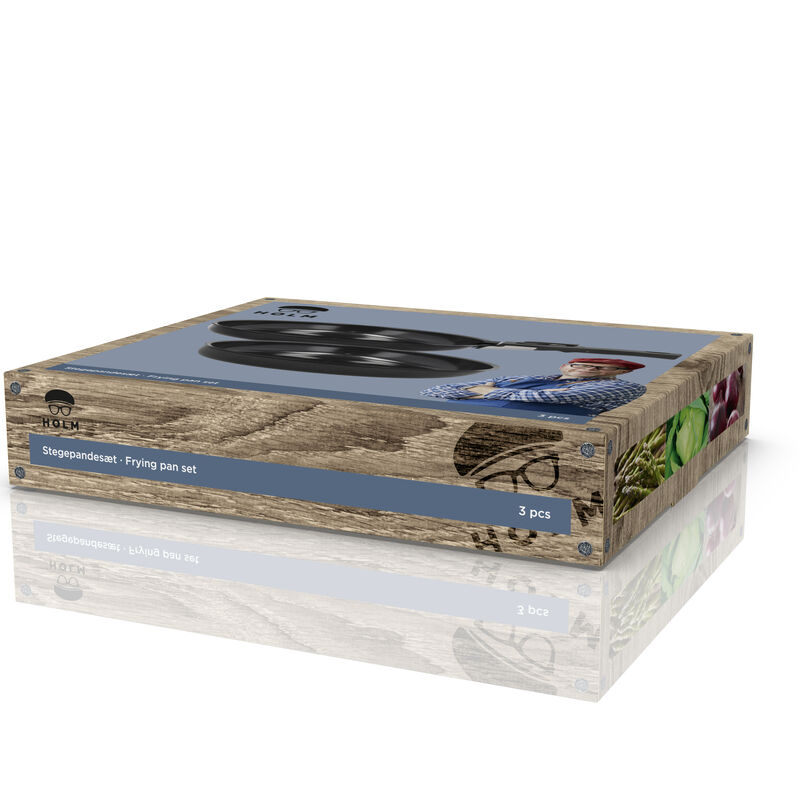 Stekpanneset avtagbart handtag