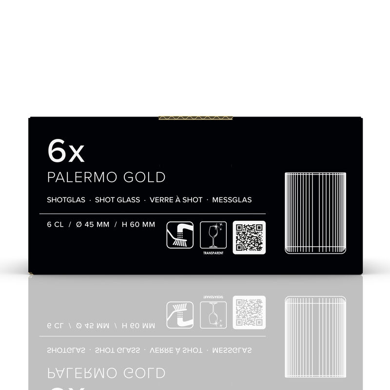 Palermo Gold Shotglas 6 stk.