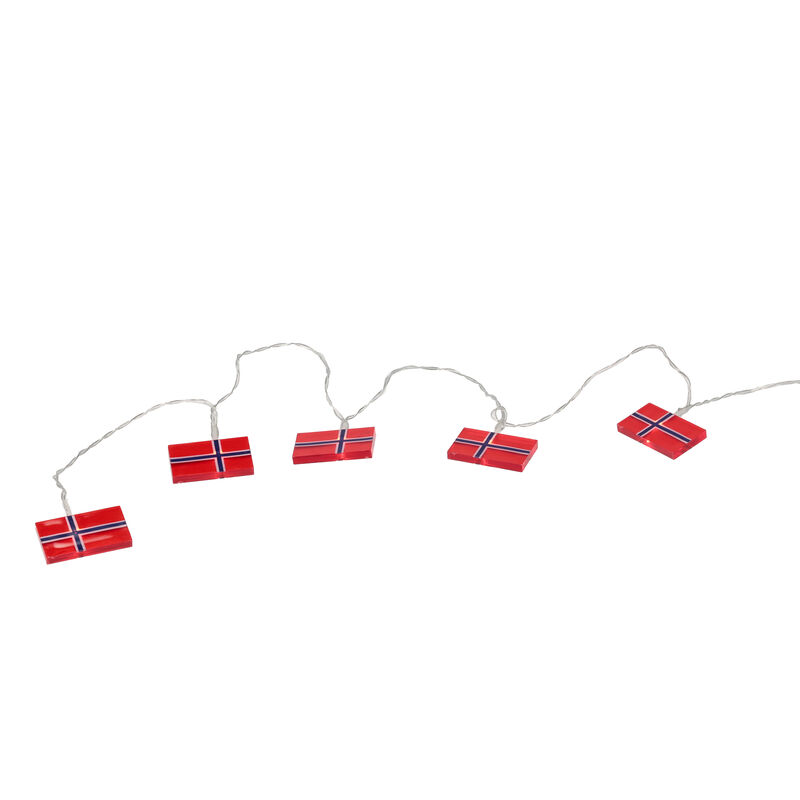LED string lights Norweg flags