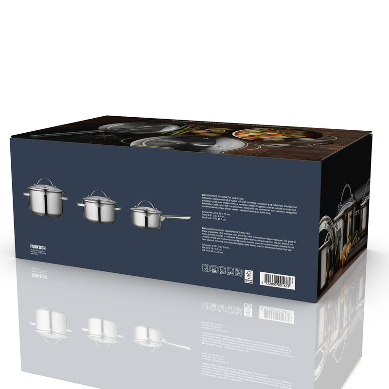 Endurance Cookware set w lid 6 parts