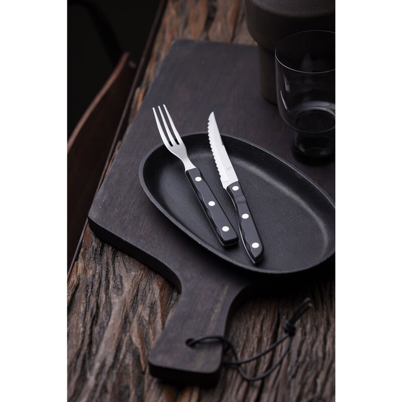 Old Farmer Black Couverts &agrave; steak 8 pieces
