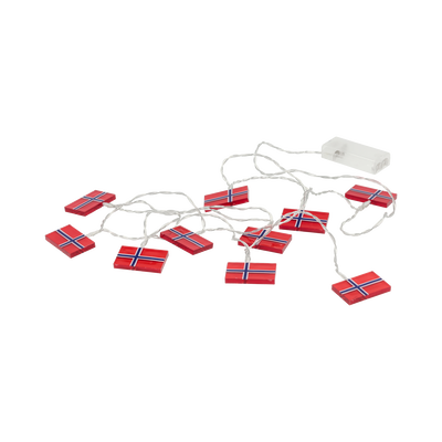 LED string lights Norweg flags
