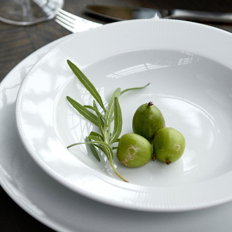 Eventail Tallerken, dyp med fane