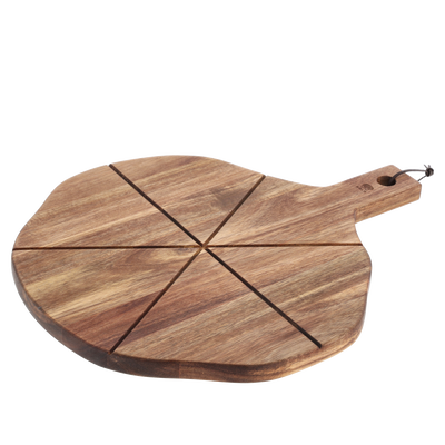 Pizza cutting board w grooves