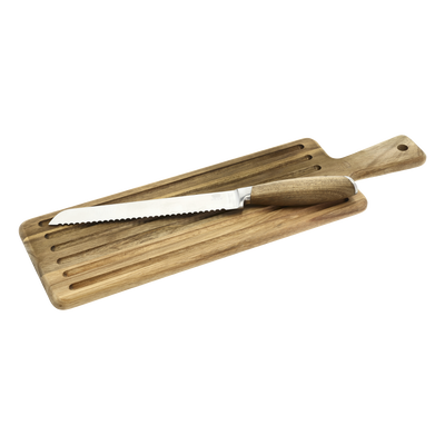 Skärbräda med brödkniv Skärbräda med brödkniv