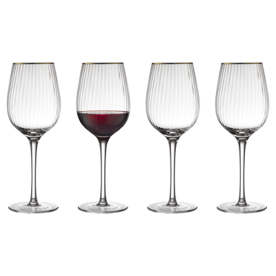 Palermo Gold Verre &agrave; vin rouge 4 pces