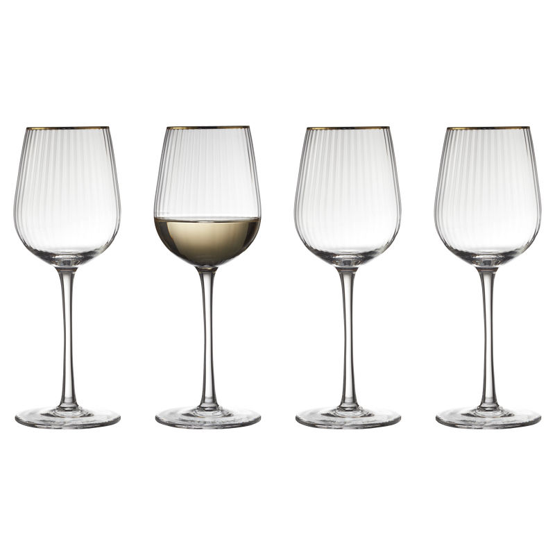 Palermo Gold Hvitvinsglass 4 stk.