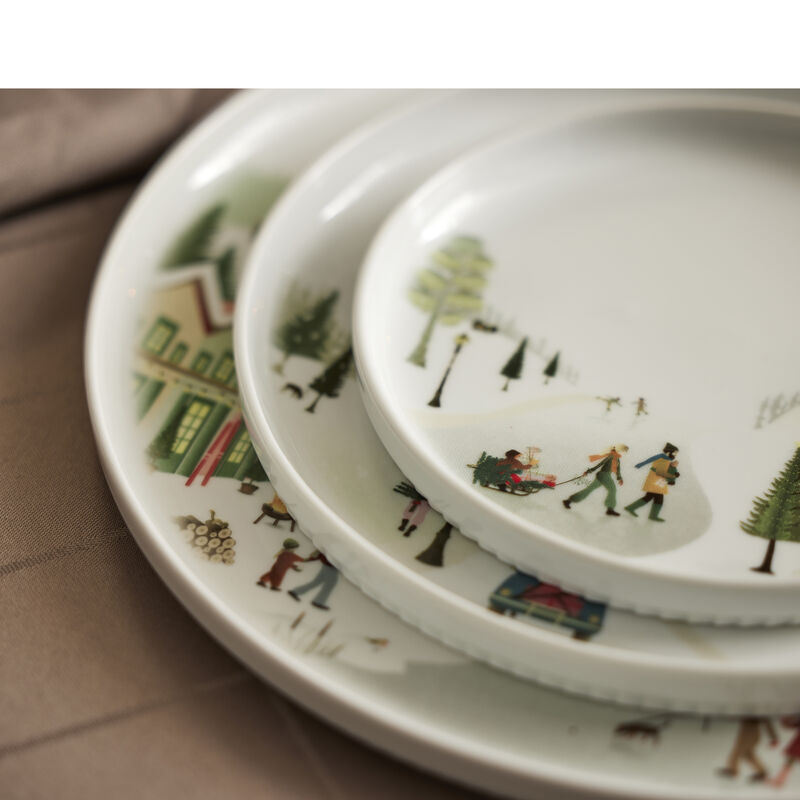 Vinter Toulouse Tallerken flad lige kant