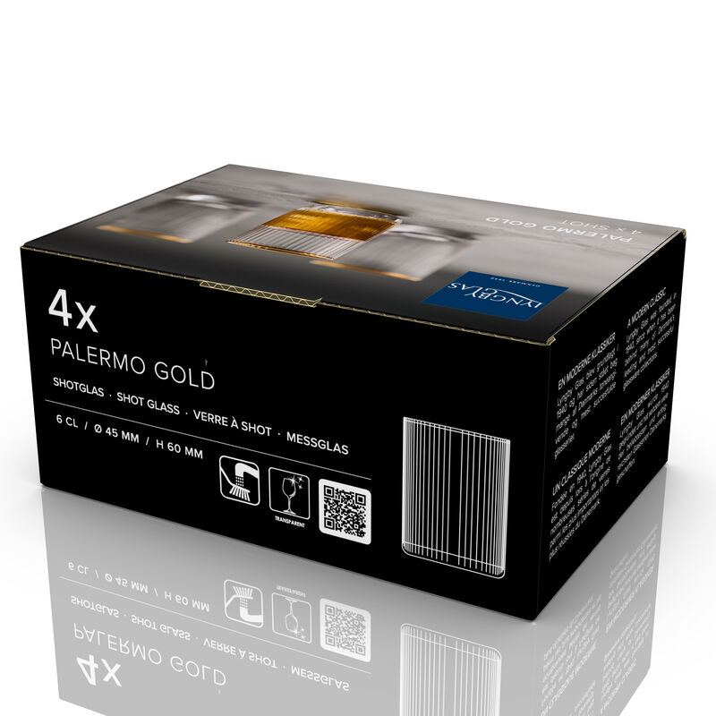 Palermo Gold Shot glass 6 pcs Palermo Gold Shot glass 6 pcs
