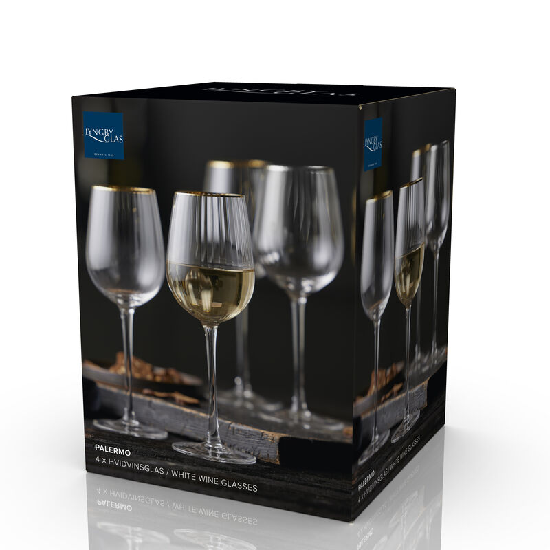 Palermo Gold Hvitvinsglass 4 stk.