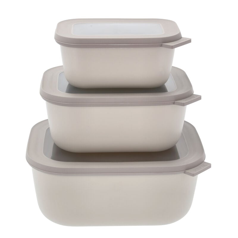 Cirqula høj Rekt. skålesæt m.låg 3 stk.