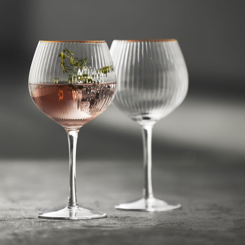 Palermo Gold Verre &agrave; gin 4 pces