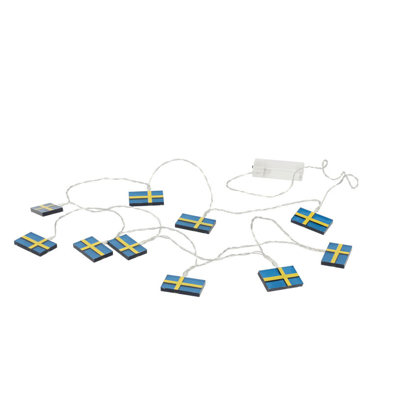 LED-ljusslinga svenska flaggor