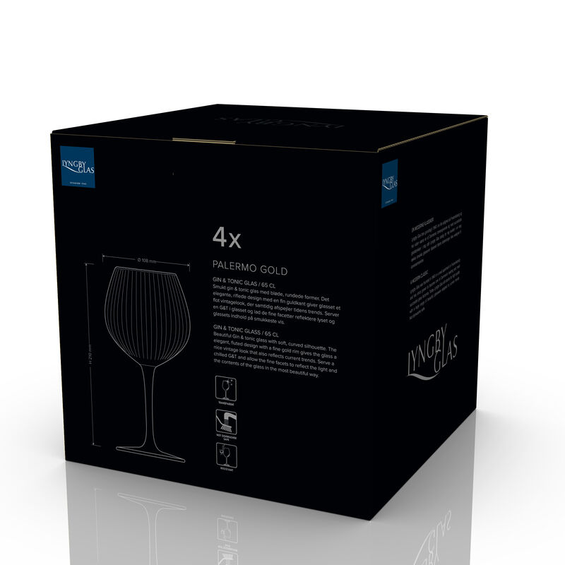 Palermo Gold Gin glass 4 stk. Palermo Gold Gin glass 4 stk.