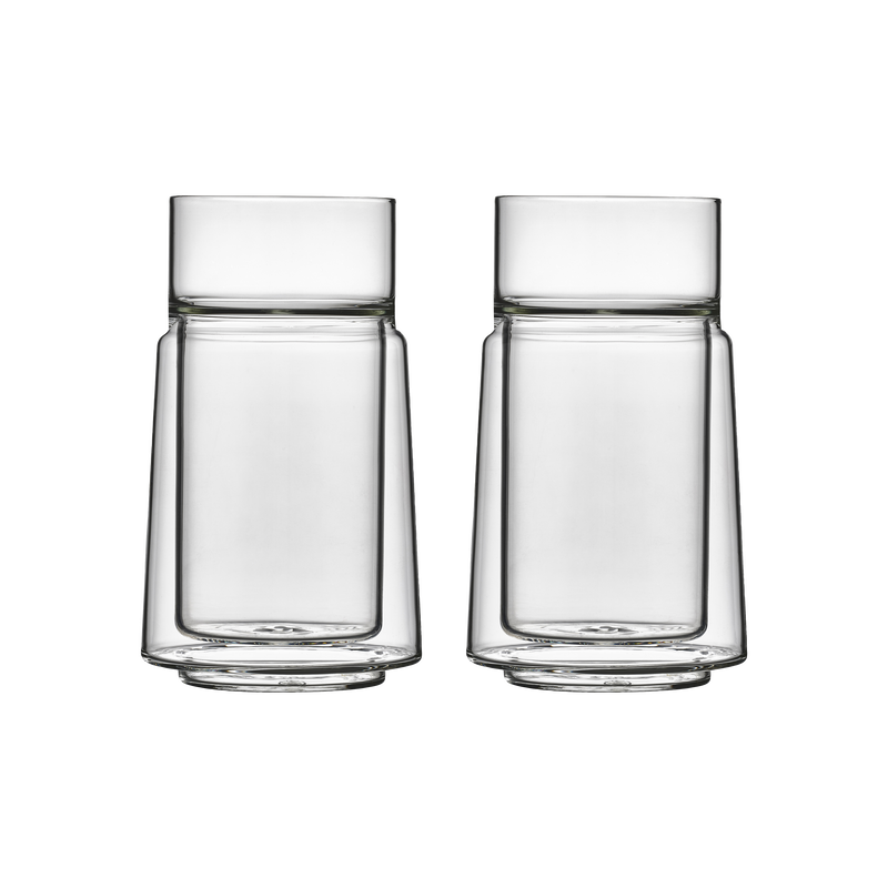 Large Dobbeltvægget glas 2 stk.