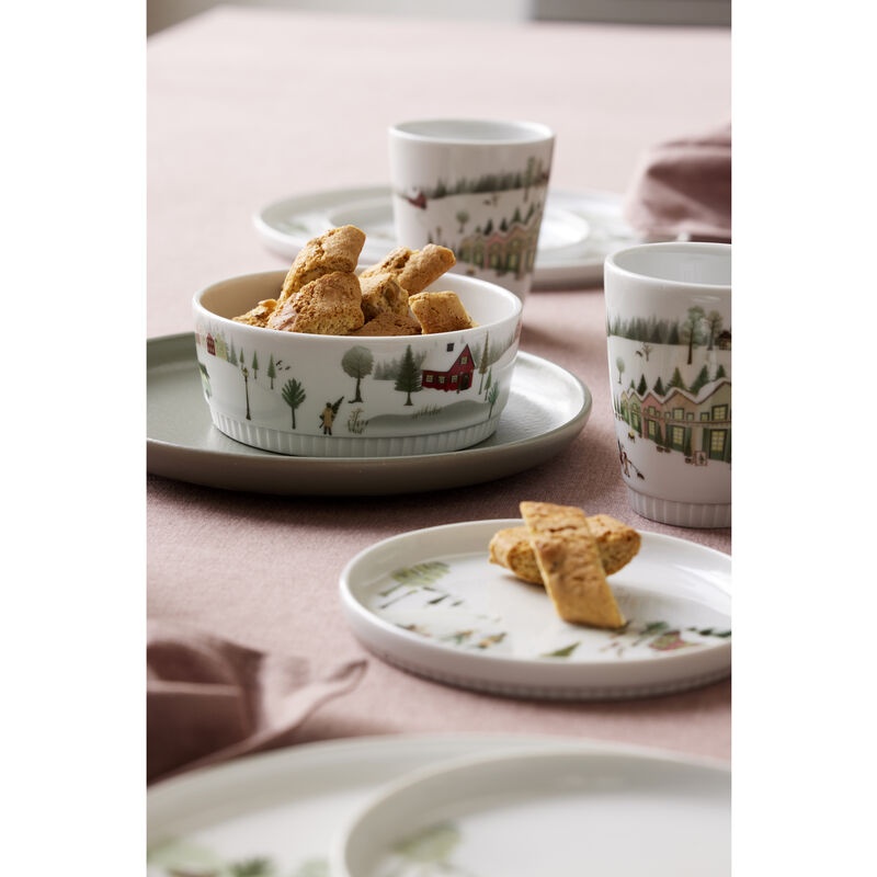 Vinter Toulouse Tallerken flad lige kant