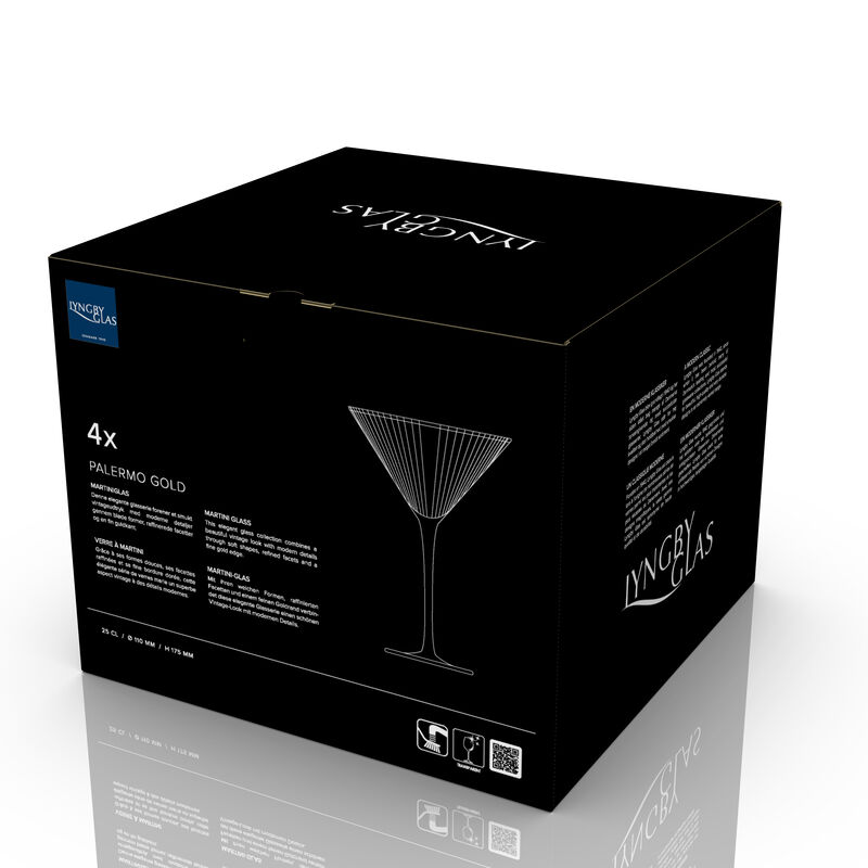 Palermo Gold Martini glass 4 pcs Palermo Gold Martini glass 4 pcs