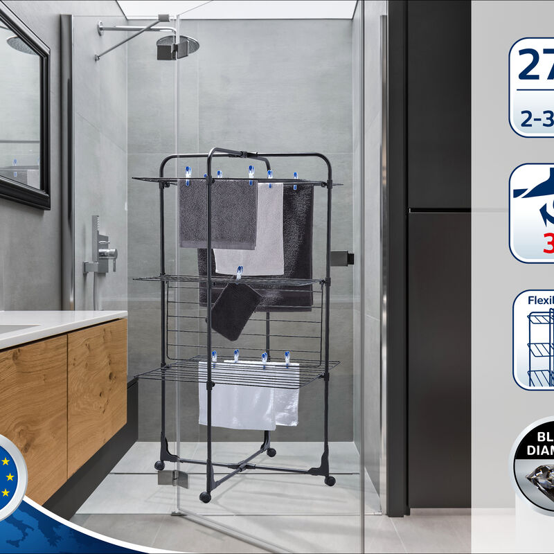 Classic Tower 270 Black Tørkestativ