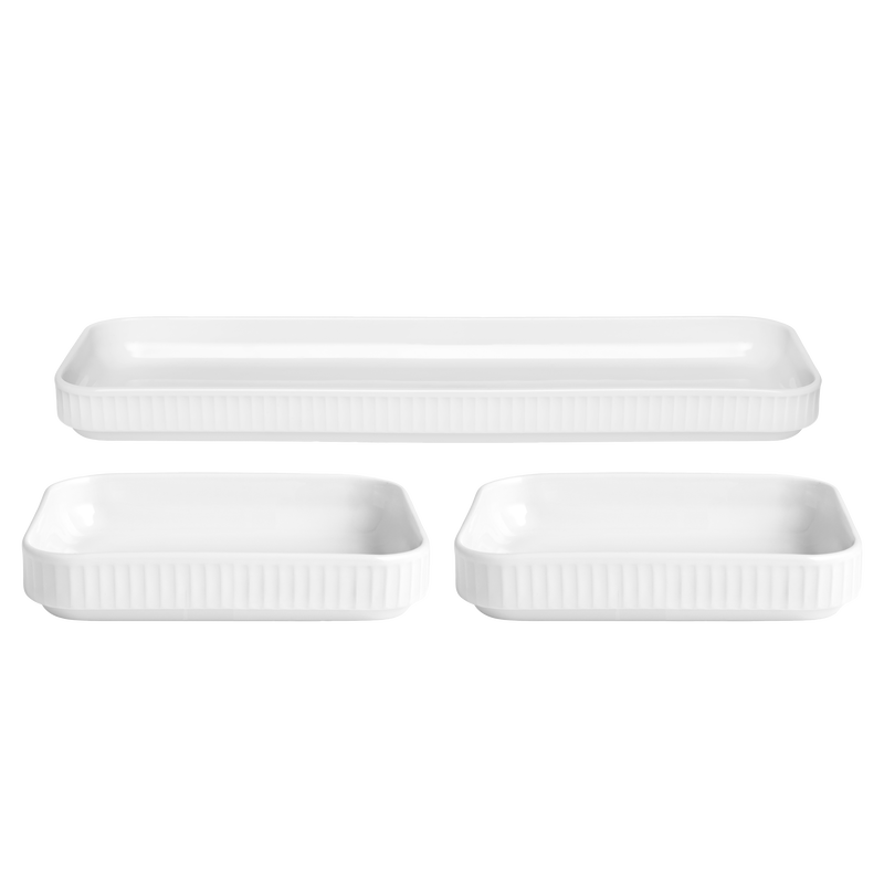 Image of Plissé Fadsæt rektangulært 3 dele