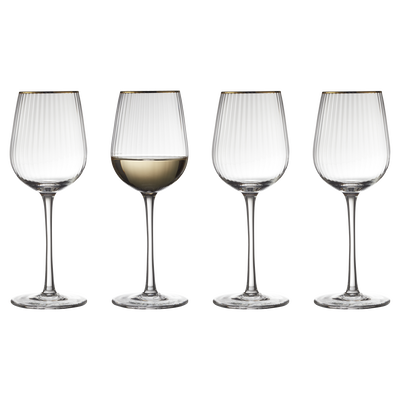 Palermo Gold Verre &agrave; vin blanc 4 pces
