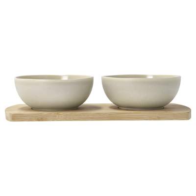 Shoku Bamboo tray with 2 bowls