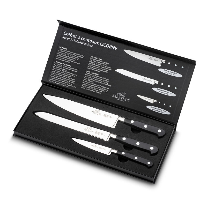 Licorne Knivsett med brødkniv 3 deler