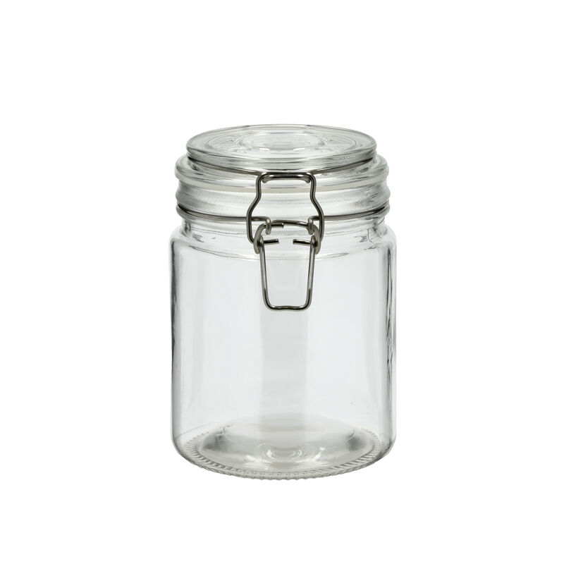 Preserving jar with clip top