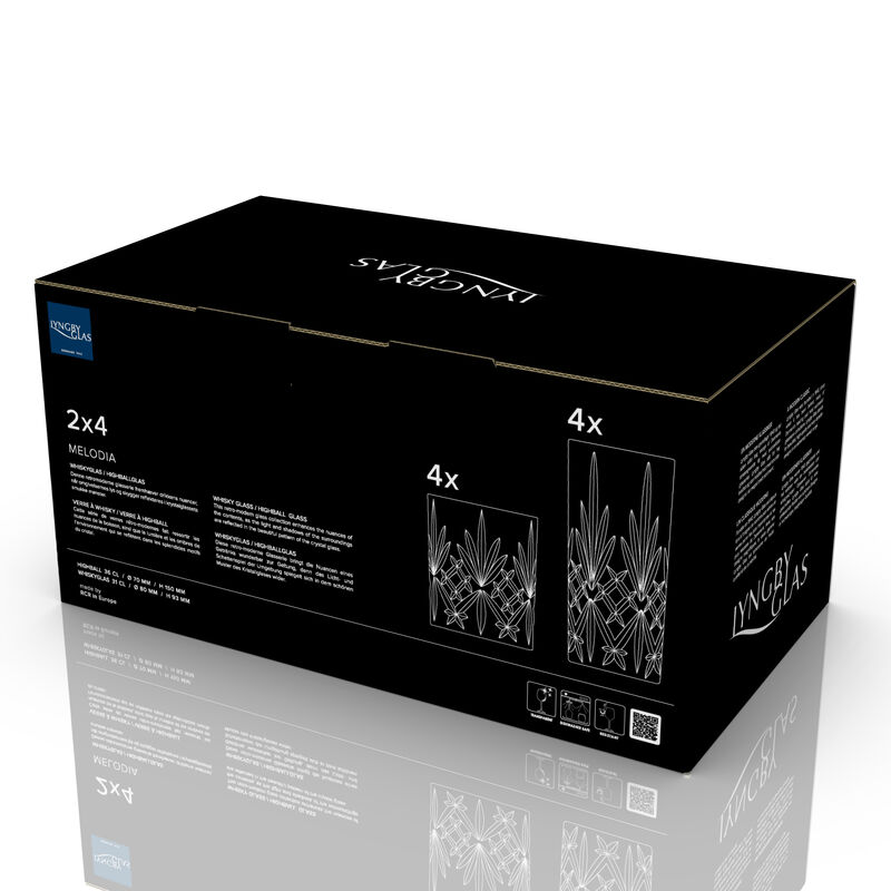 Melodia Whiskyglas/Highball 8 Teile