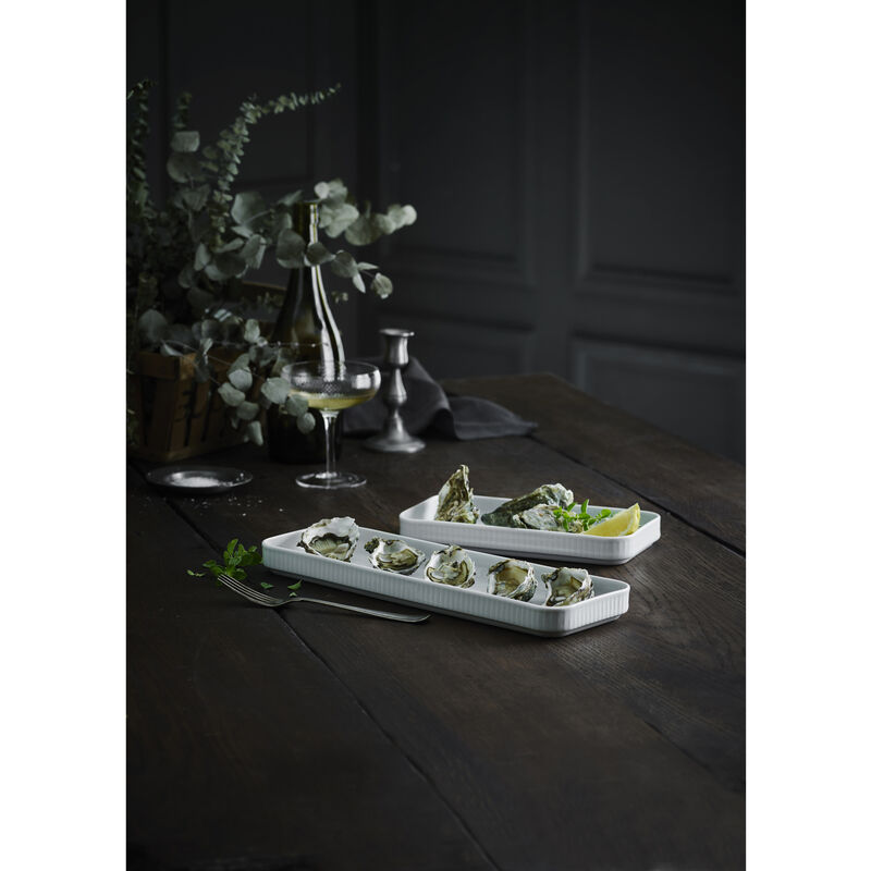 Plissé Fad rektangulært