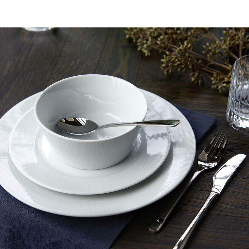 Eventail Tallerken, flat med fane