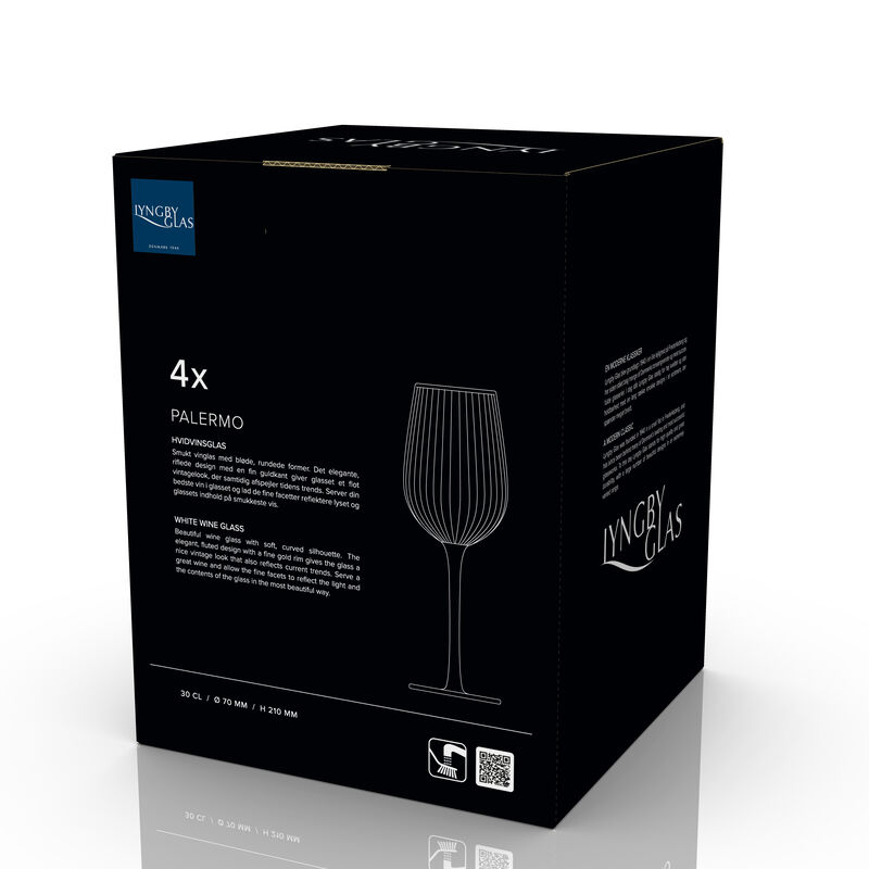 Palermo Gold Hvitvinsglass 4 stk.