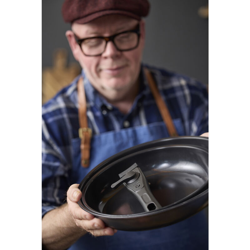 Stekpanneset avtagbart handtag